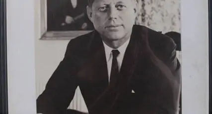 jfk autographed photo