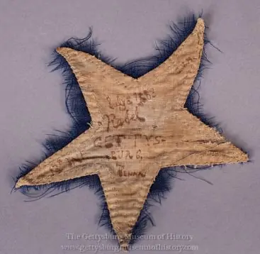 Star from Confederate Flag of 13th Alabama Captured at Pickett's Charge