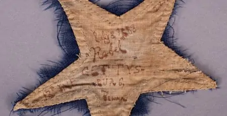 Star from Confederate Flag of 13th Alabama Captured at Pickett's Charge