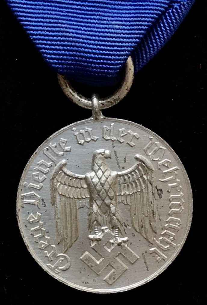 WWII German 4 Year Service Medal For Sale | Gettysburg Museum