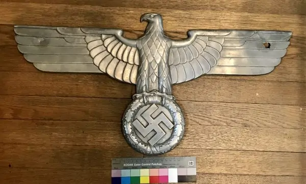 Original WWII German LARGE 27" Rail Road Eagle Removed From A Train Car By A U.S. Veteran Certified