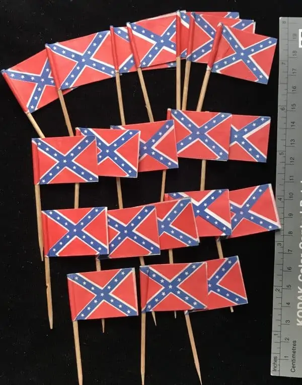 20x Vintage Antique Small Confederate Flags