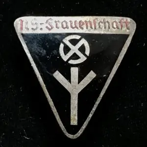 Original WWII German NSDAP (Nazi) â€œDEUTSCHES FRAUENWERKâ€ MEMBERSHIP BADGE Certified By The Gettysburg Museum Of History