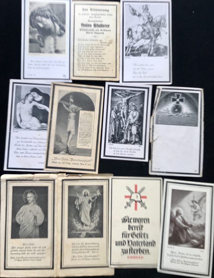 German WWII Death Cards - Historical Military Relics