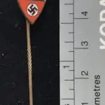 Original German NSDAP (Nazi Party) DRKB MEMBERâ€™S LAPEL PIN. (Mitglied Aufschlagnadel) Certified