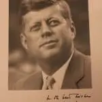 Original JFK White House Response Photo With Printed Signature