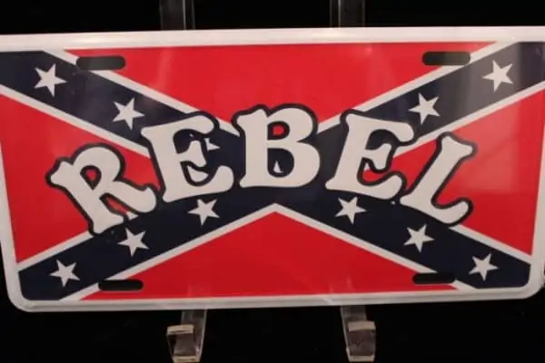 Rebel License Plate