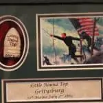 Authentic Gettysburg Little Round Top Bullet With Art Matted And Framed