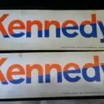 2 Original Kennedy Bumper Stickers From RFK's Assassination Ambassador Hotel 6/5/68