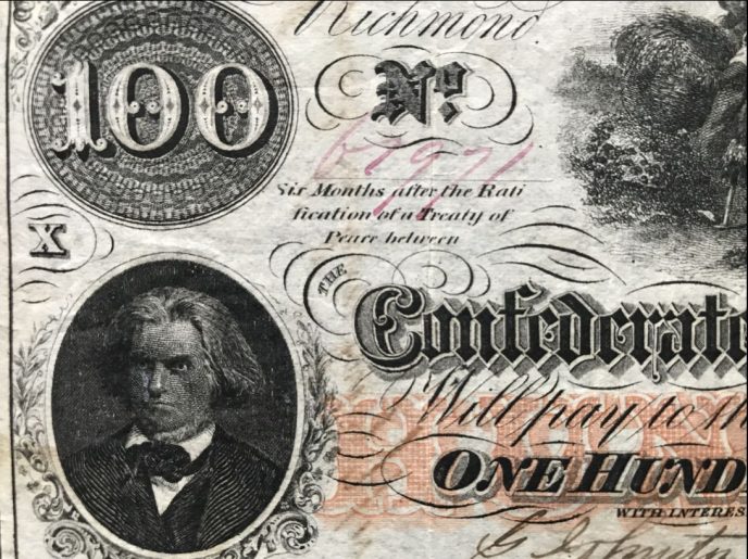 Confederate Slave Note - Slavery Artifacts for Sale - Confederate Currency