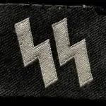 Original WWII Waffen SS Sleeve Collar Tab Cut Off By A U.S. Veteran Certified By The Gettysburg Museum Of History