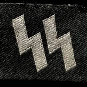 Original WWII Waffen SS Sleeve Collar Tab Cut Off By A U.S. Veteran Certified By The Gettysburg Museum Of History