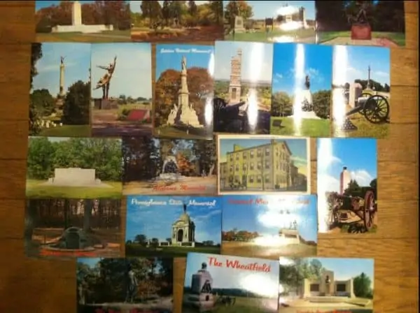 A Collection Of 18 Authentic Vintage Gettysburg Postcards 1960's