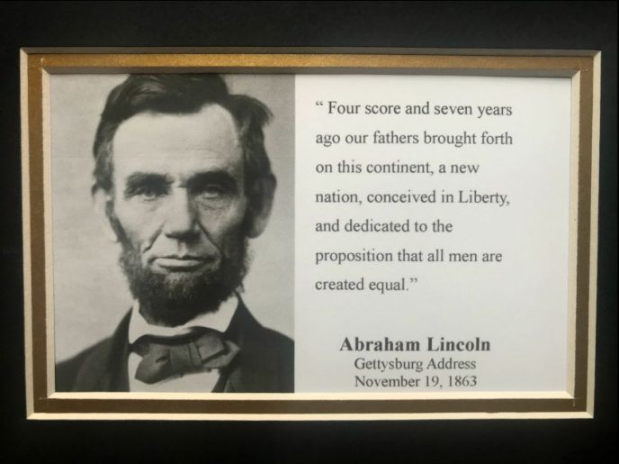 Bullet plaque from Lincoln's Gettysburg Address artifact collection