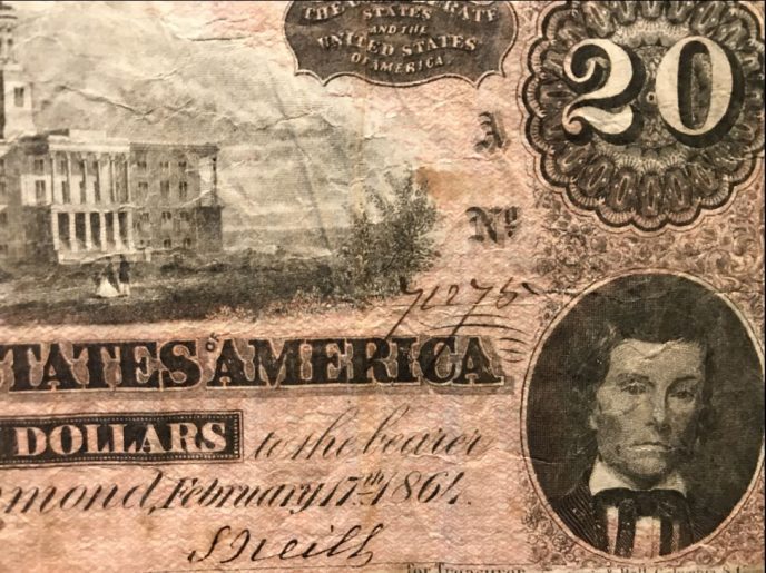 Authentic Confederate Currency - Confederate Paper Money 1864