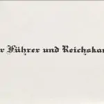 Original Very Rare Style Adolf Hitler Calling Card Taken By A U.S. Veteran Certified By The Gettysburg Museum Of History