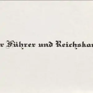 Original Very Rare Style Adolf Hitler Calling Card Taken By A U.S. Veteran Certified By The Gettysburg Museum Of History