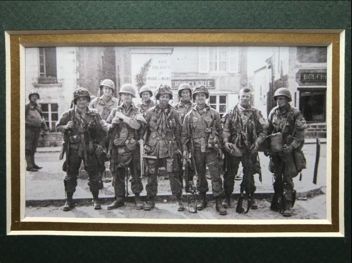 Memorabilia from Easy Company, Band of Brothers, displayed at the Gettysburg Museum of History