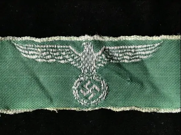 Original WWII German Police Customs Official Cuff Title Brought Home By A U.S. Veteran Certified