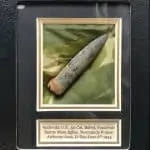 Original Massive .50 Cal. Bullet, And Parachute Relic From D-Day Sainte Mere Eglise Band Of Brothers Area With Museum COA