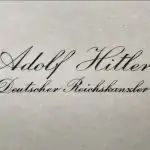 Original Rare Adolf Hitler Calling Card Taken By A U.S. Veteran Certified By The Gettysburg Museum Of History