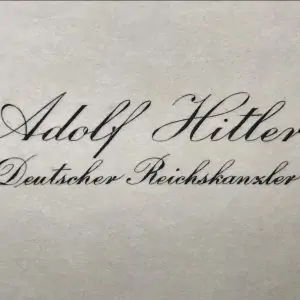 Original Rare Adolf Hitler Calling Card Taken By A U.S. Veteran Certified By The Gettysburg Museum Of History