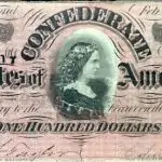 Authentic Civil War Confederate Money, $100.00 Standard Grade Certified By The Gettysburg Museum Of History