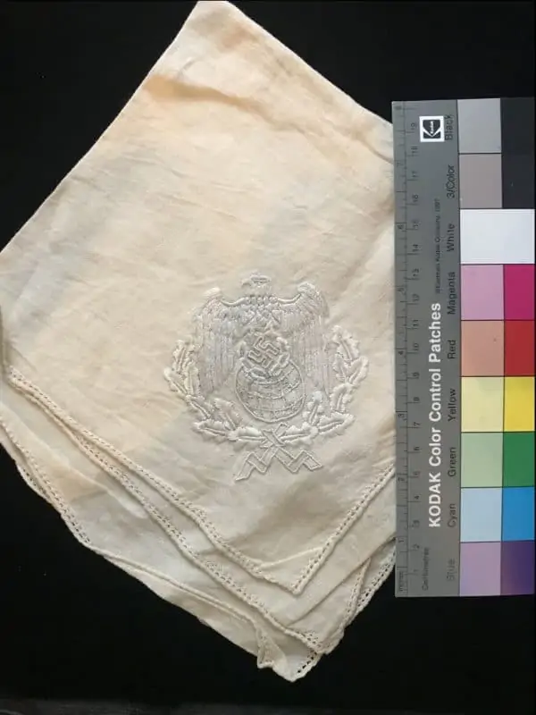 Hitler's Foreign Minister Joachim von Ribbentropâ€™s Personal Cloth Dinner Napkin Brought Home By A U.S. Veteran