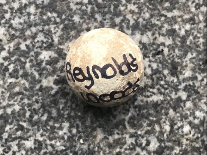 Iron musket ball from Gettysburg's Iron Brigade area