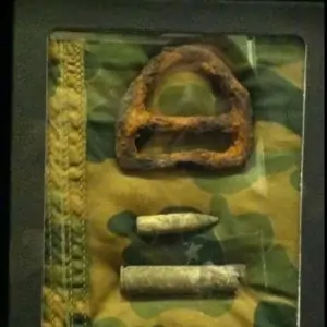 Original WWII Parachute Deluxe Hook, Bullet, And Parachute Piece Recovered In Normandy France D-Day