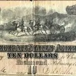 Authentic Civil War Confederate Money, $10.00 Standard Grade Certified By The Gettysburg Museum Of History