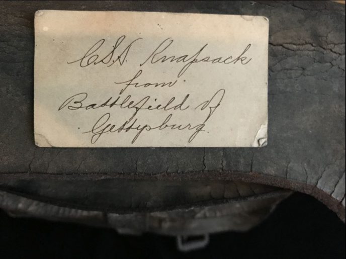 Cartridge box artifact from Confederate Civil War troops