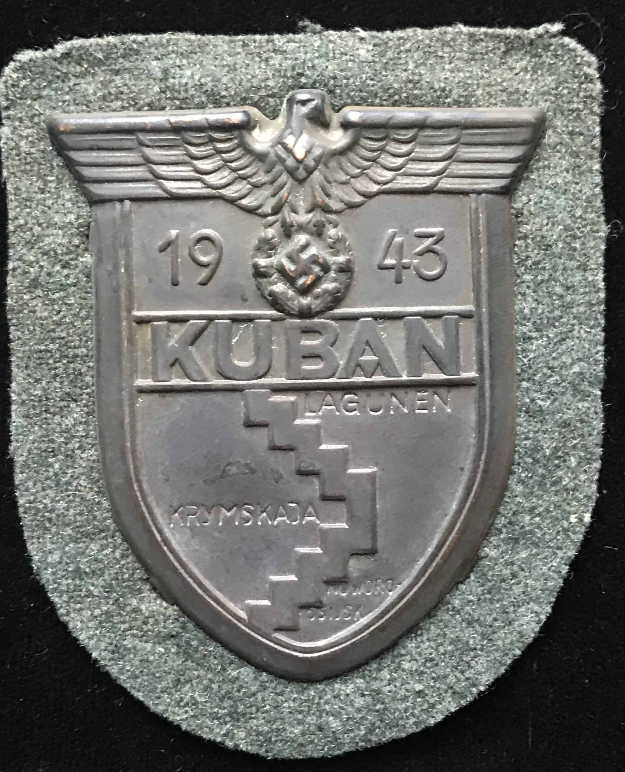 Original WWII German Kuban Campaign Shield (Kubanschild)