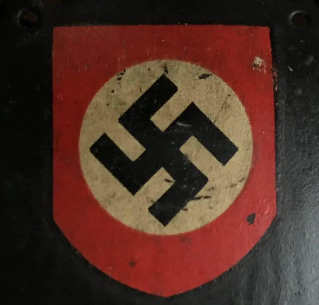 WWII German Fire Police Helmet with Decals