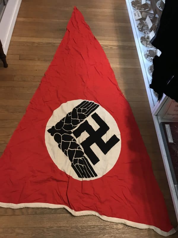 Original WWII Era German NSDAP (NAZI PARTY) RADwJ Flag Brought Home By