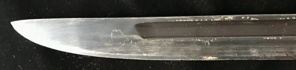 Full view of Japanese Type 30 bayonet blade