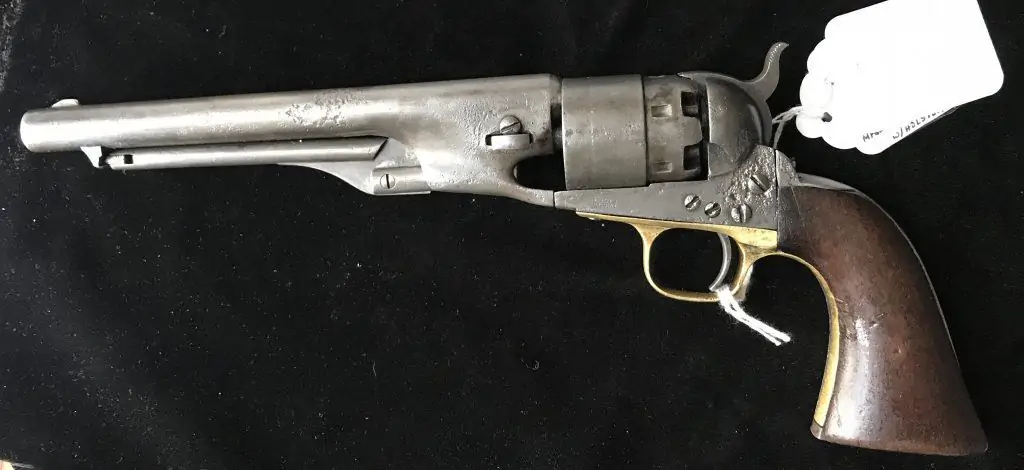 Side view of the Civil War Colt Army revolver