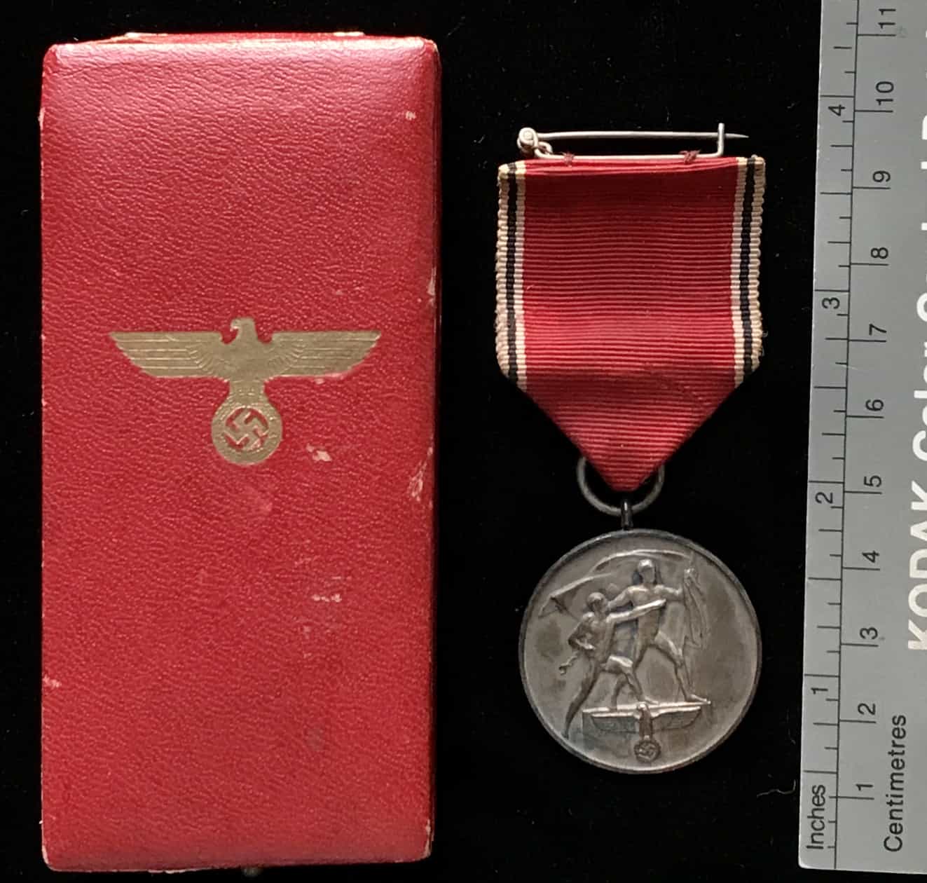 Original WWII German CASED COMMEMORATIVE MEDAL OF 1ST March 13, 1938 ...