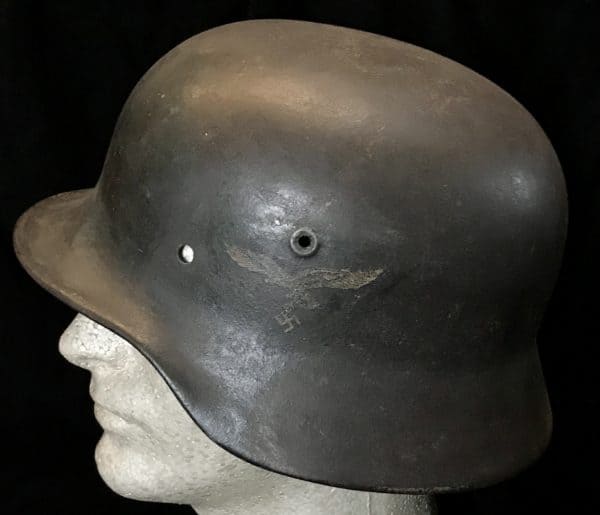 Original WWII German Luftwaffe (Airforce) M40 SINGLE DECAL CAMO HELMET ...