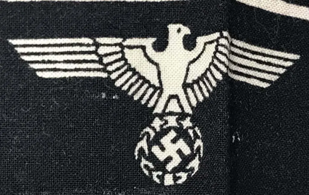 Full view of WWII German Deutscher Volkssturm Wehrmacht armband showing details