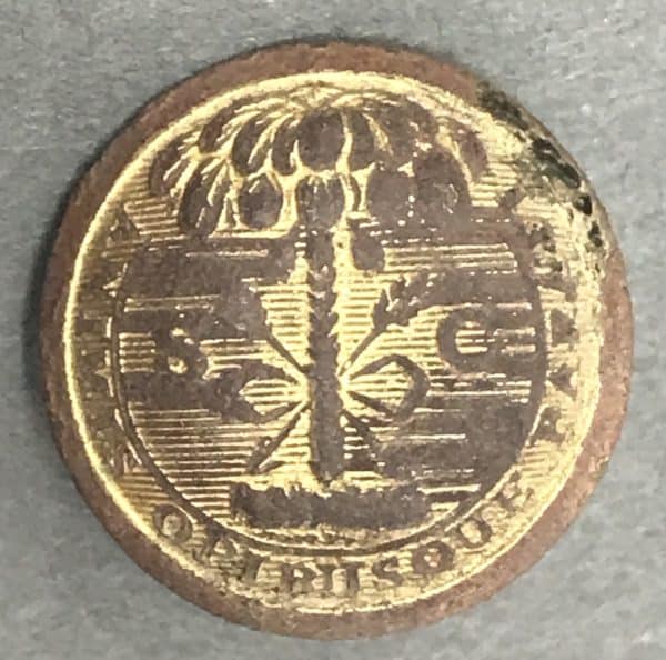 Original Confederate South Carolina Button With Gilt Recovered At ...