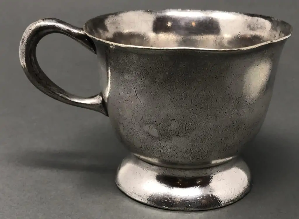 Side view close-up of Nazi Party silver creamer