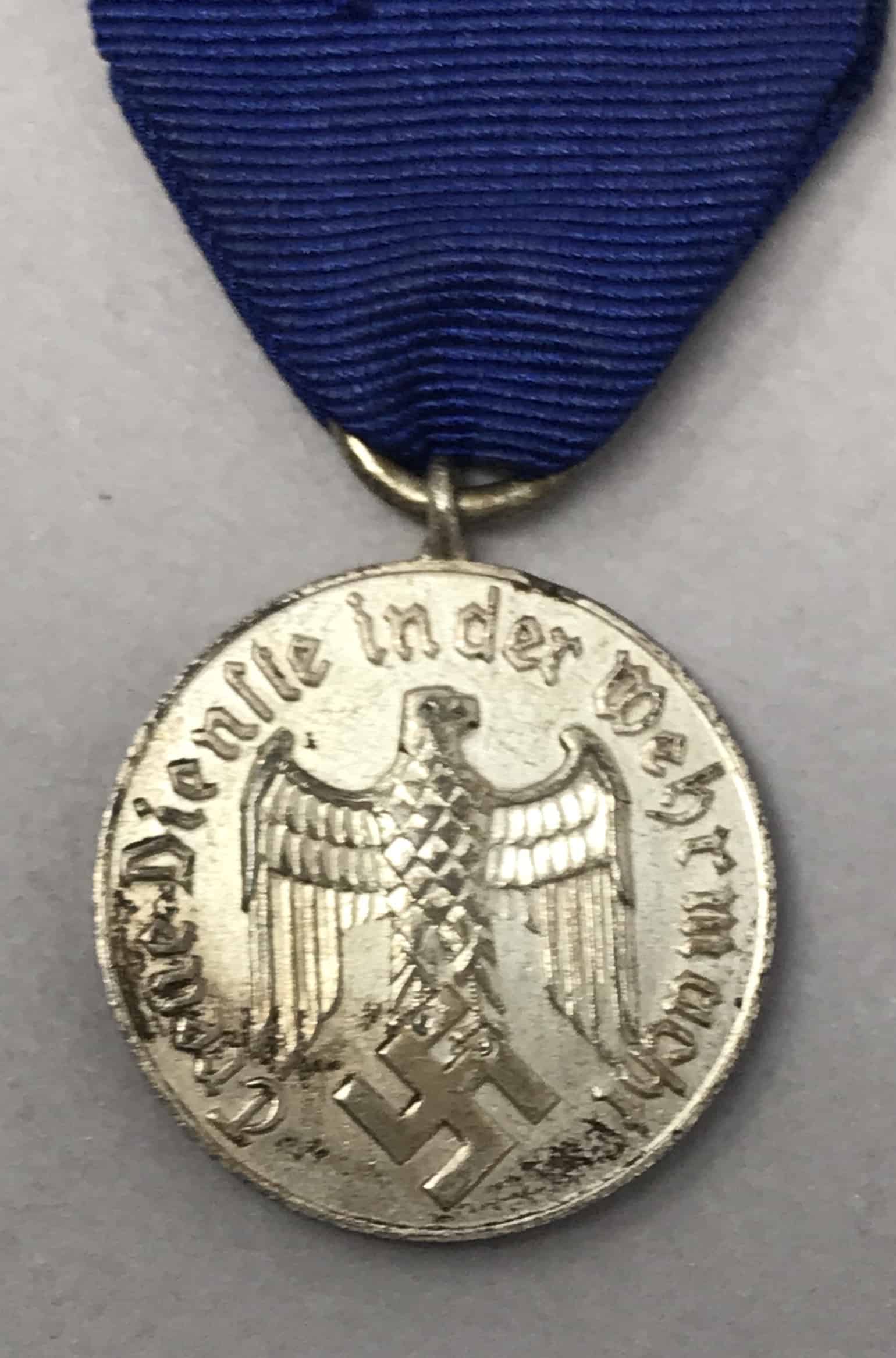 Original WWII German FOUR YEAR LONG SERVICE MEDAL. (Wehrmacht ...