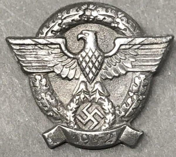 Original WWII German POLICE “1942” LAPEL PIN. (Aufschlagnadel) Brought ...