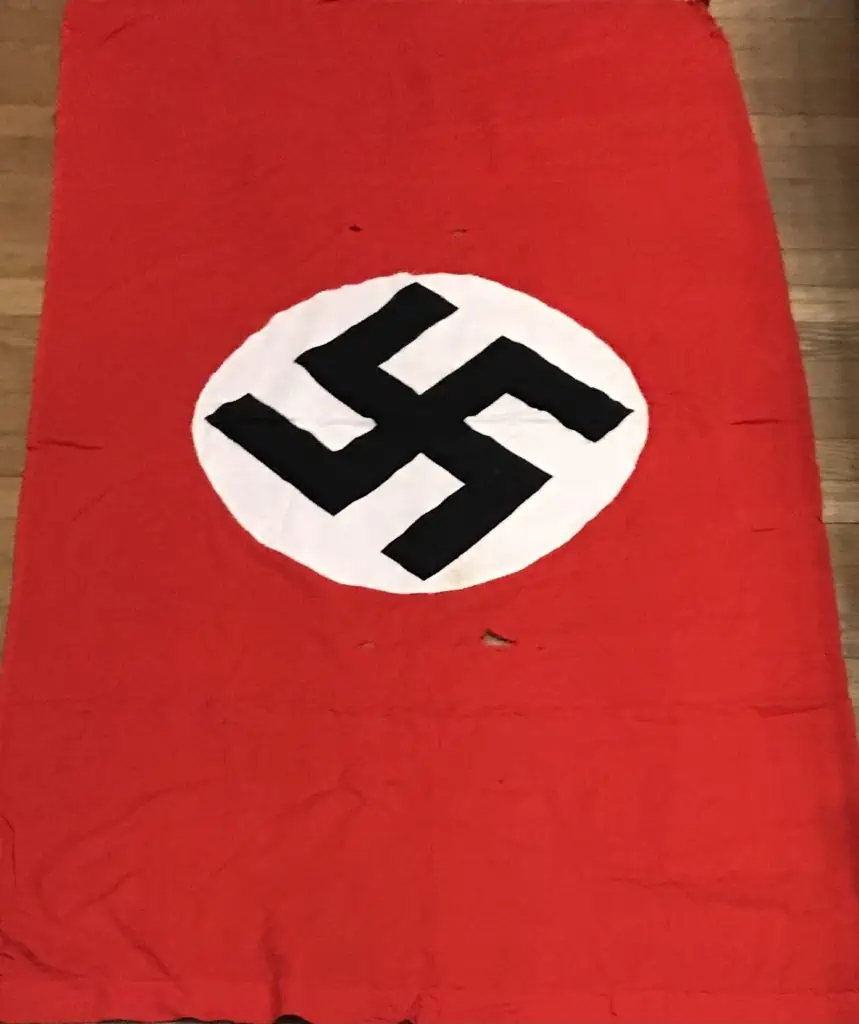 Original Wwii Era German Nsdap Nazi Party Flag Brought Home By A U S