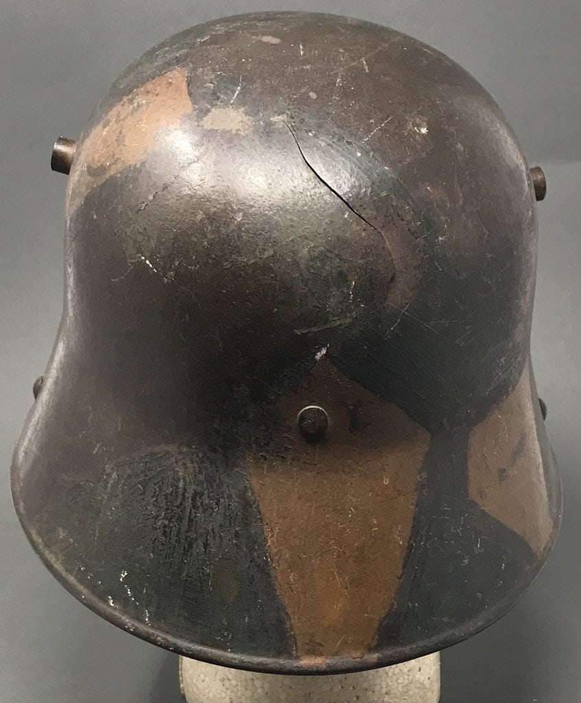 Original WWI German CAMOUFLAGE HELMET (Stahlhelm M16) Certified By The ...