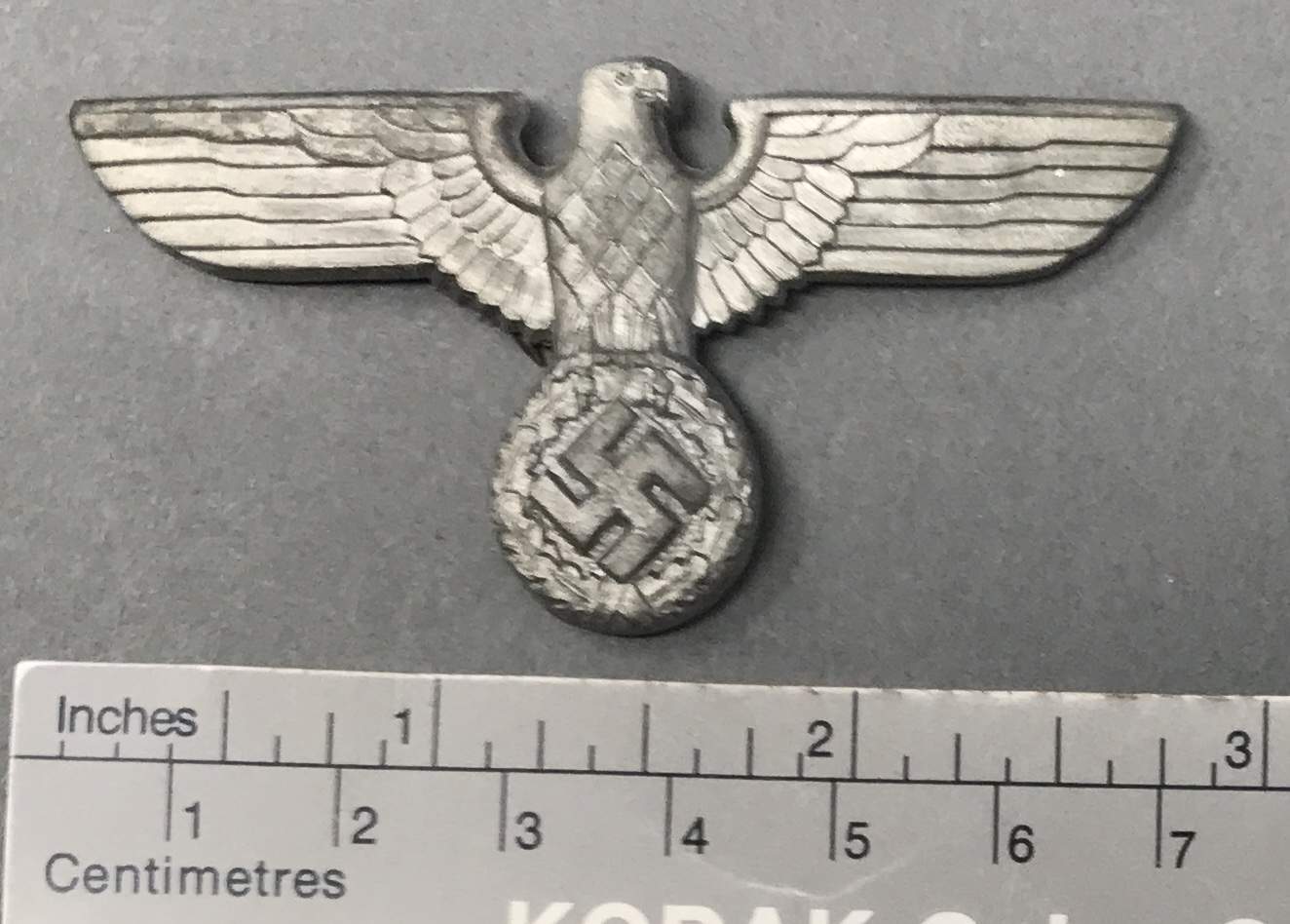 Rare WWII Nazi Visor Cap Eagle Found by U.S. Veteran