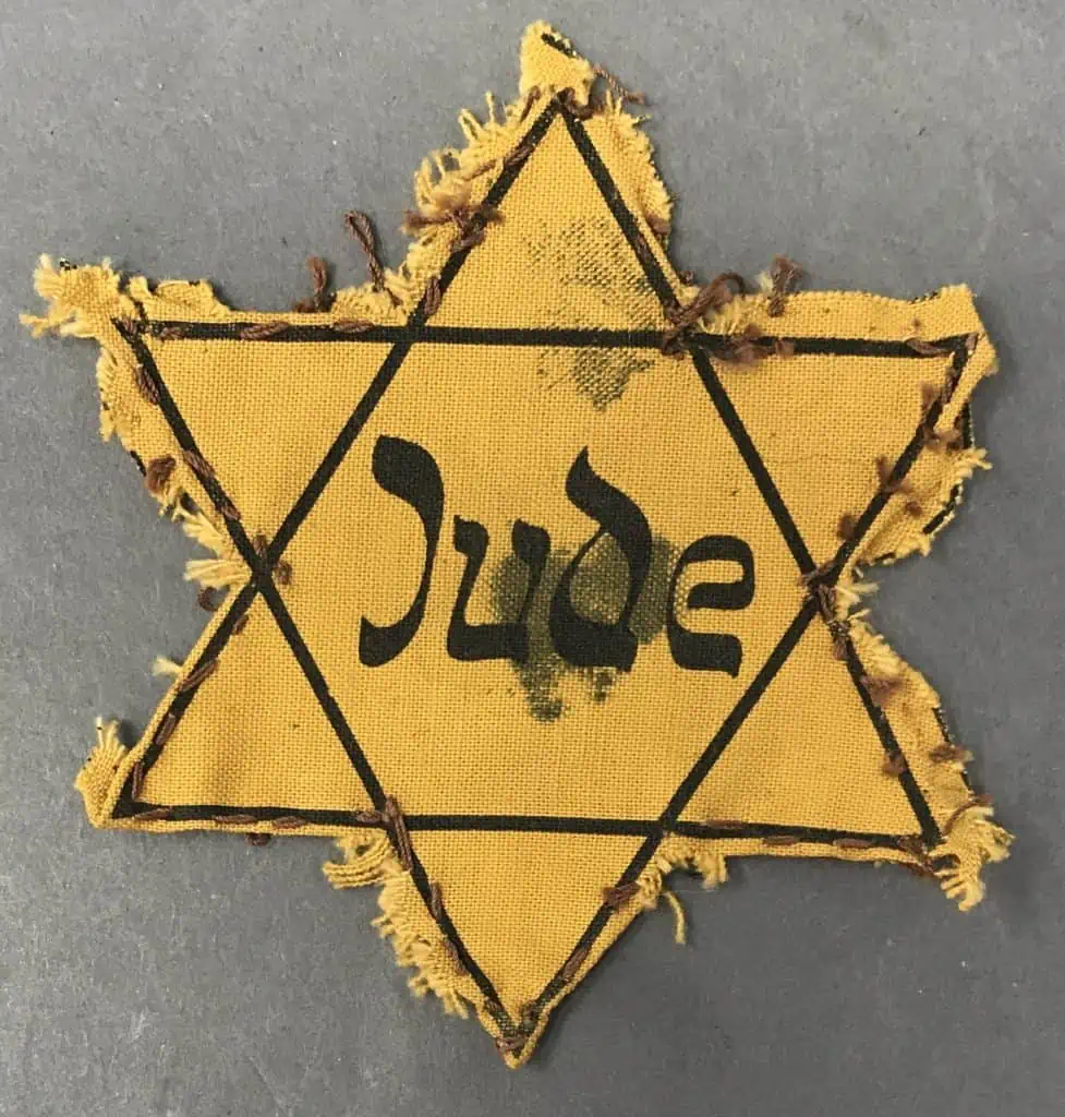 Yellow Jude star – rare Star of David badge from Holocaust era Germany