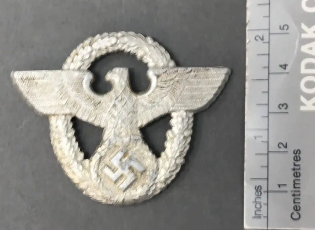 WW2 German Police Cap Eagle: A Rare Find at Gettysburg