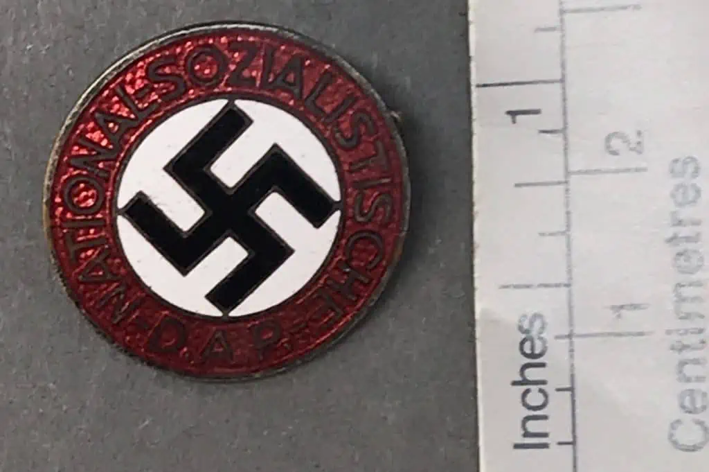 Original OUTSTANDING TRANSITIONAL German NSDAP (Nazi Party) Enamel RZM ...